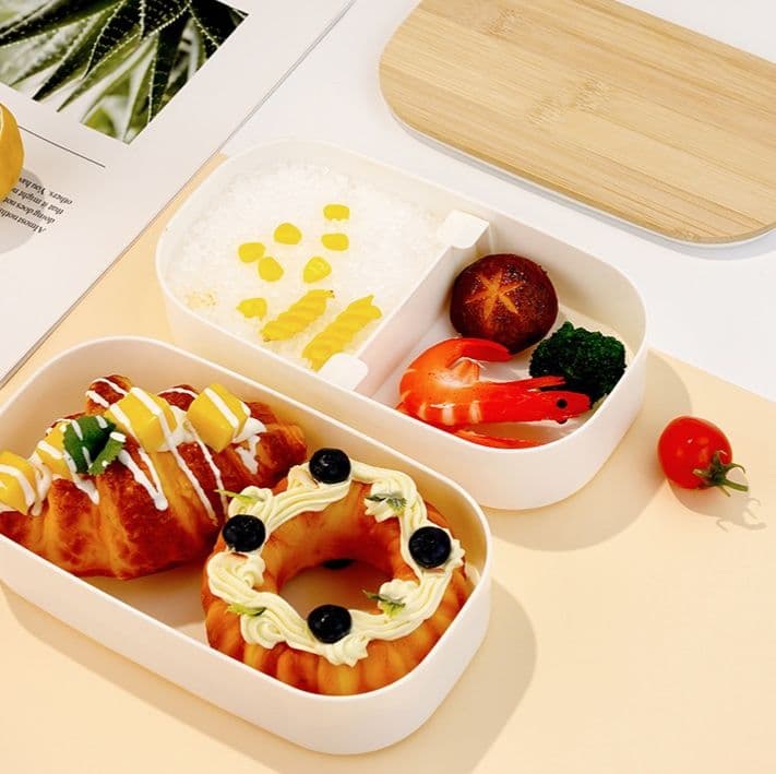 天然竹蓋縦型弁当箱専用箸付き