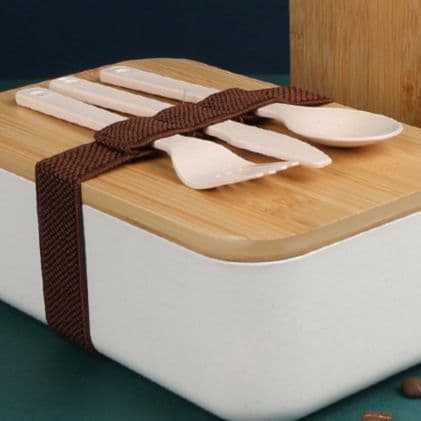 竹蓋二段重ね弁当箱