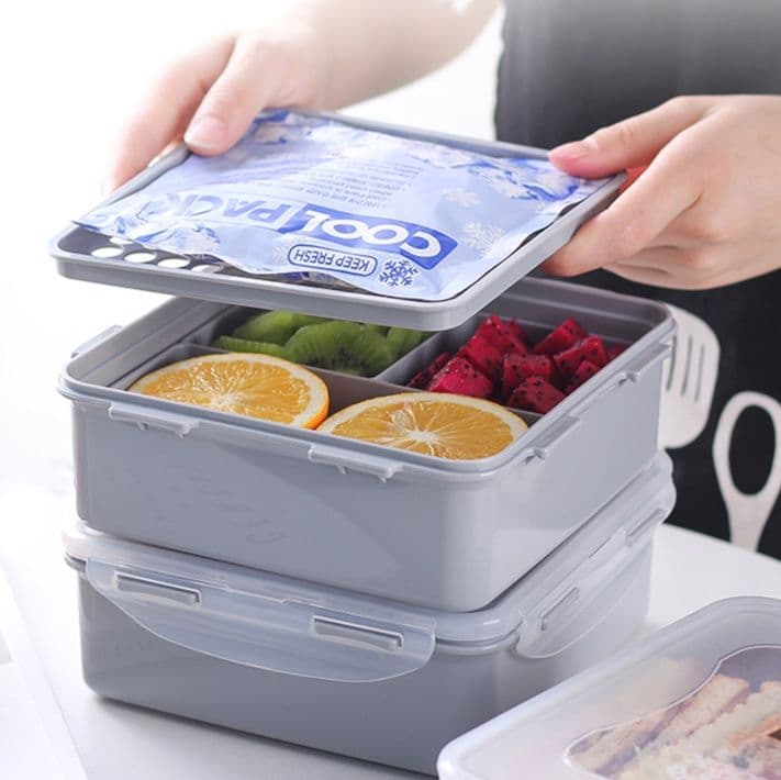 三段重ね式携帯用密閉弁当箱