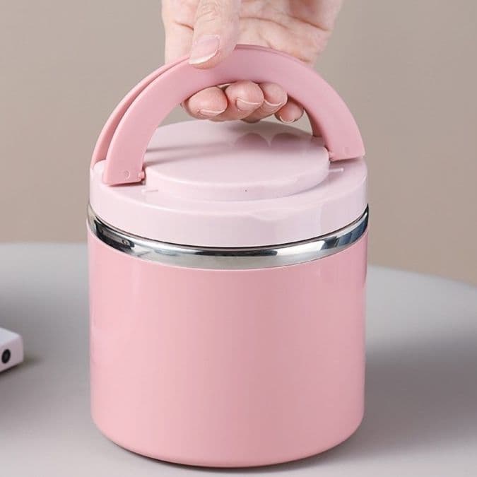 真空丸型保温弁当容器