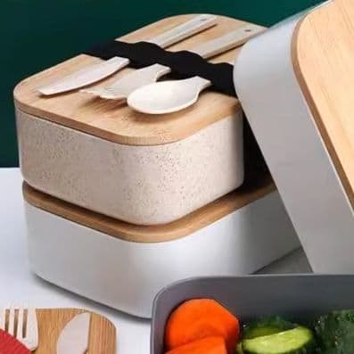 竹蓋二段弁当箱