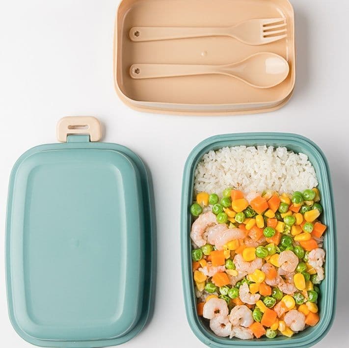 木目調取っ手付き電子レンジ対応弁当箱