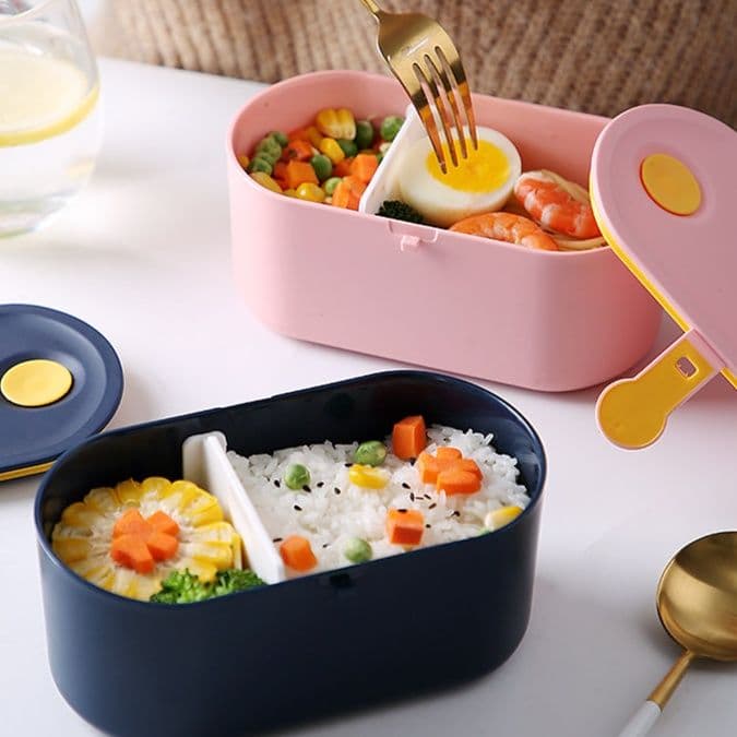 取っ手付き電子レンジ対応弁当箱