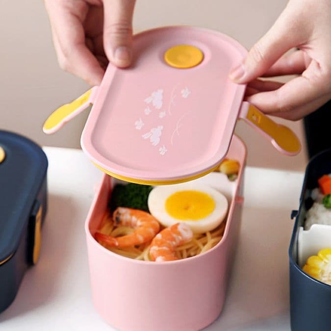取っ手付き電子レンジ対応弁当箱