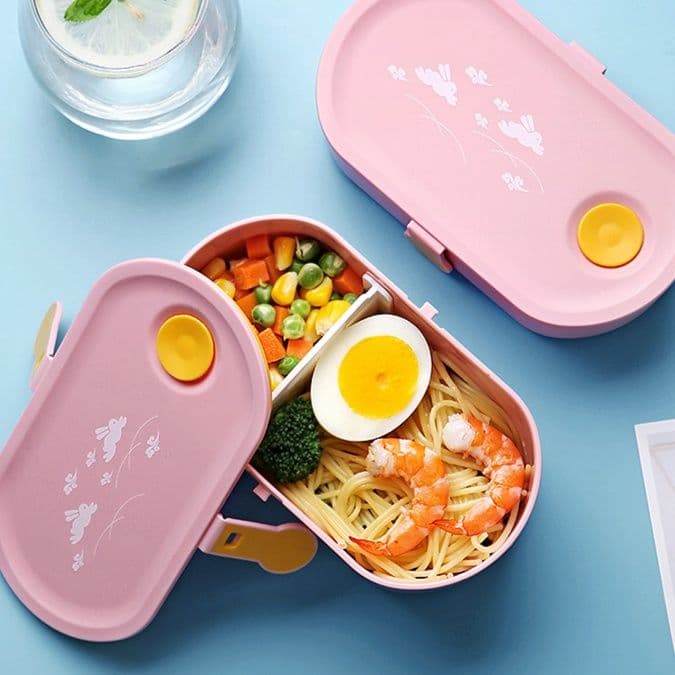 取っ手付き電子レンジ対応弁当箱
