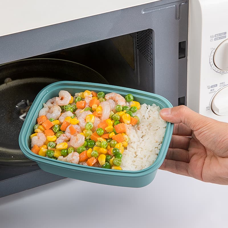 木目調取っ手付き電子レンジ対応弁当箱