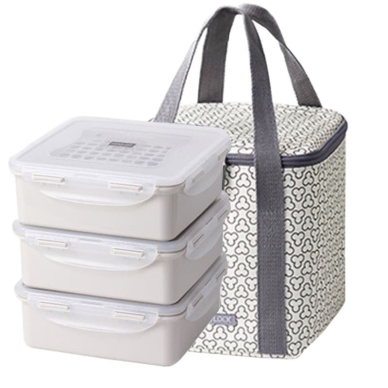 三段重ね式携帯用密閉弁当箱