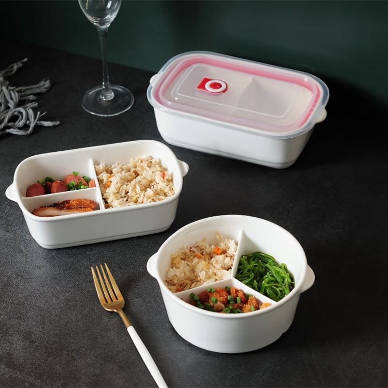 仕切り付き電子レンジ対応弁当箱