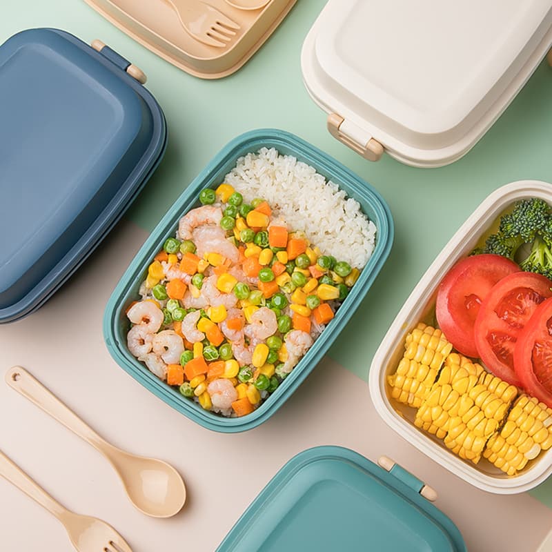 木目調取っ手付き電子レンジ対応弁当箱