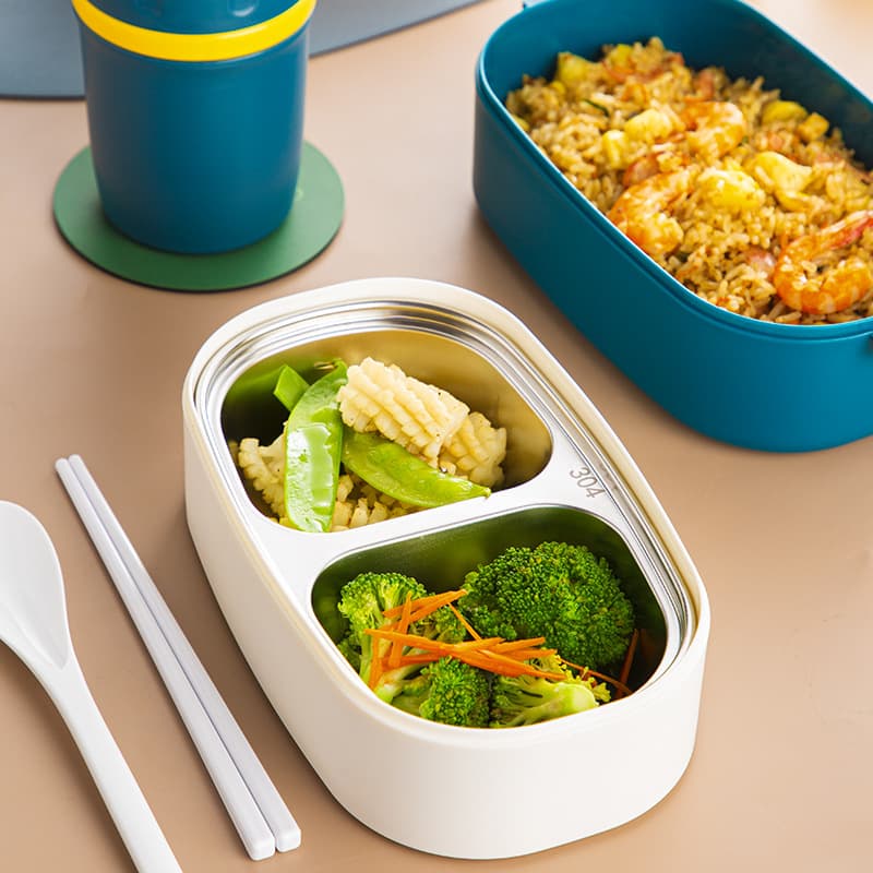 二段式仕切り付き電子レンジ対応弁当箱
