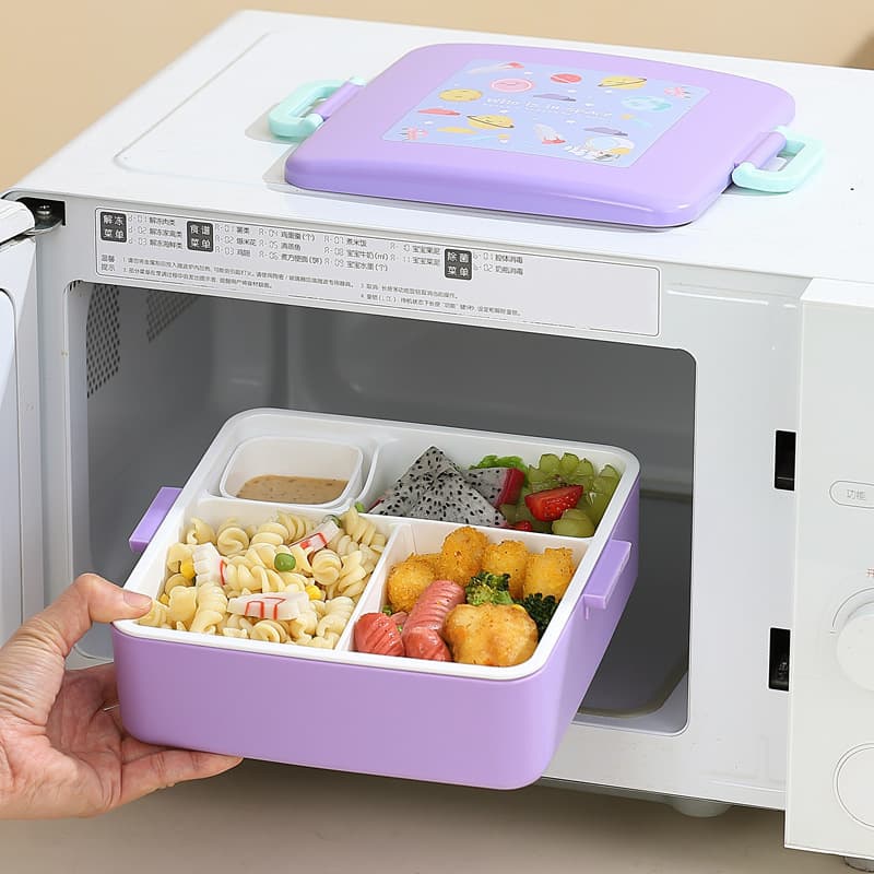 仕切り付き電子レンジ対応子供用弁当箱