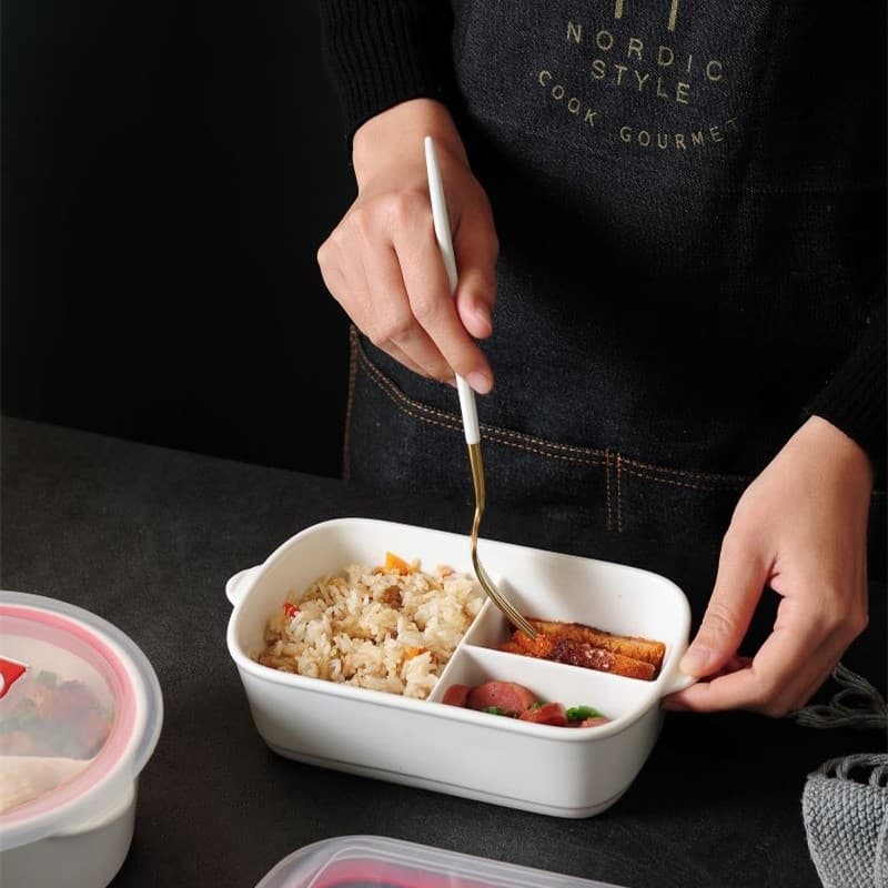仕切り付き電子レンジ対応弁当箱
