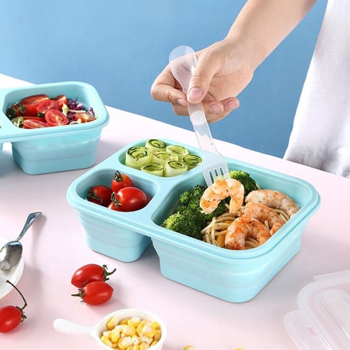 折りたたみ式仕切り付きレンジ対応弁当箱